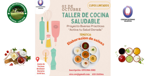 Taller Cocina Saludable; elaboración salsas